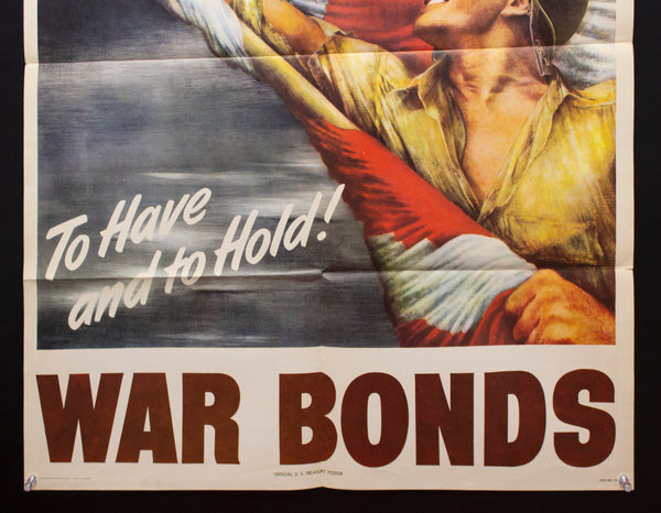 1944 To Have And To Hold War Bonds Treasury Vic Guinnell WWII Full Size