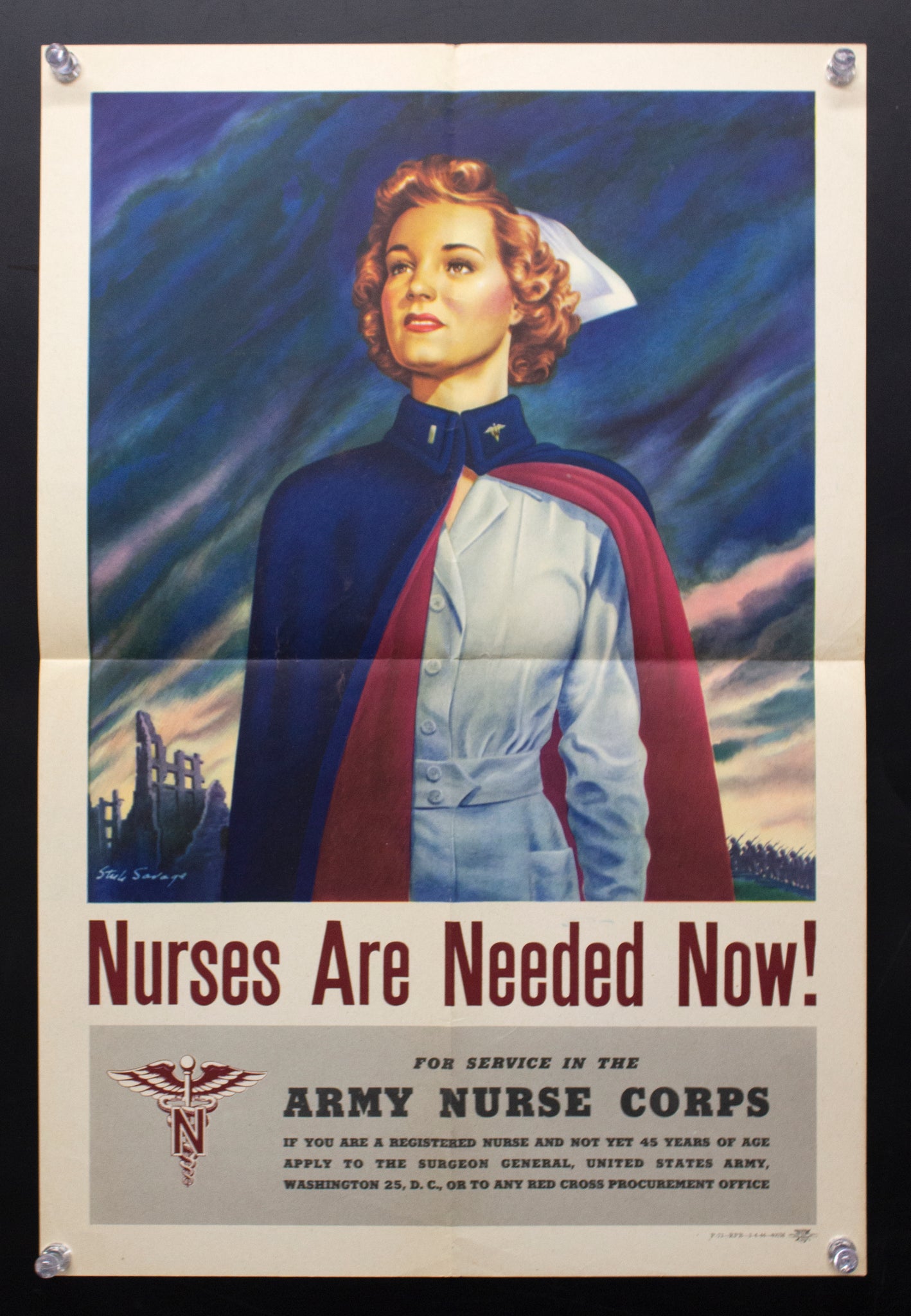 1944 Nurses Are Needed Now! For Army Nurse Corps Steele Savage WWII