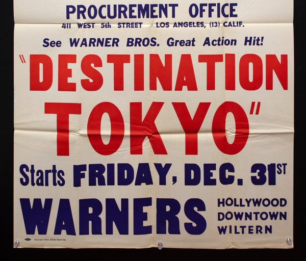 1943 Destination Tokyo Movie Tie In Marine Corps Naval Aviation Recruiting WWII
