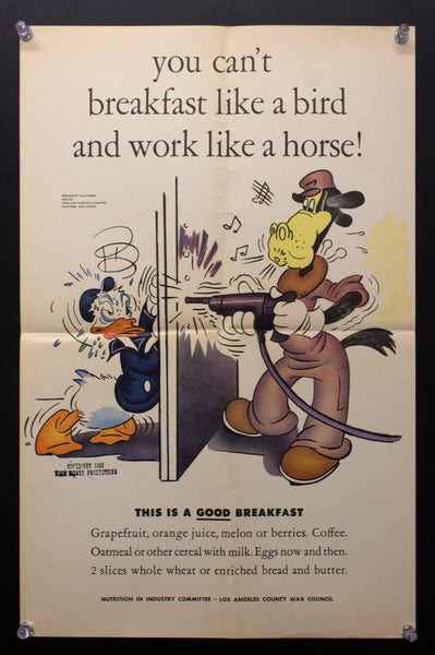 1943 You Can't East Like A Bird And Work Like A Horse Disney Studios WWII
