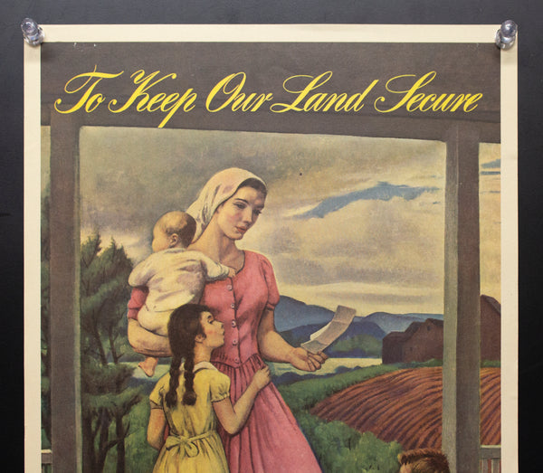 1943 To Keep Our Land Secure Buy War Bonds Leon Kroll Abbott Laboratories WWII