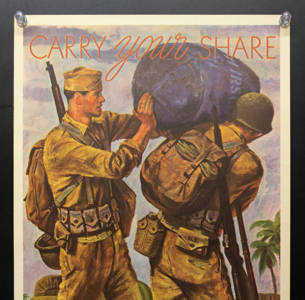 1944 Carry Your Share Buy War Bonds Joseph Hirsch Abbott Laboratories WWII