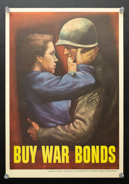 1943 Soldier’s Embrace Buy War Bonds Symeon Shimin Abbott Laboratories WWII