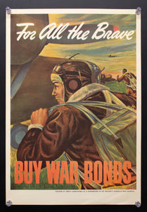 1943 For All The Brave Buy War Bonds David Margolis Abbott Laboratories WWII