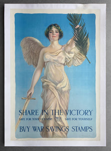 1918 Share In The Victory Buy War Savings Stamps Haskell Coffin WWI