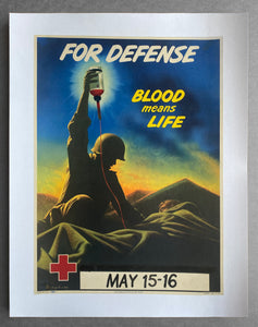 1950 For Defense Blood Means Life Red Cross Korean War James Bingham