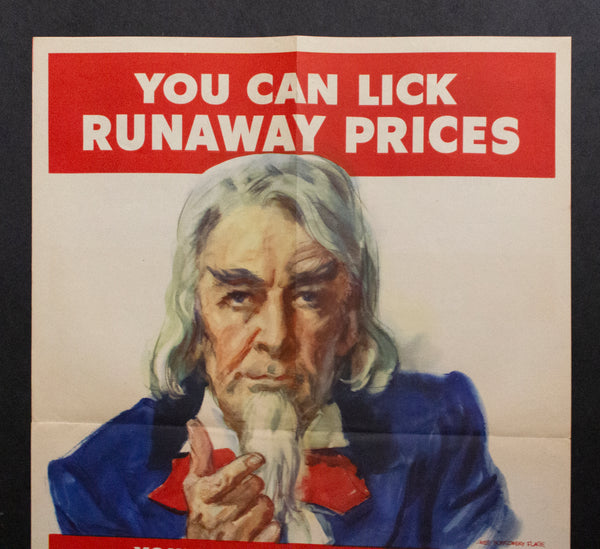 1943 You Can Lick Runway Prices Uncle Sam James Montgomery Flagg WWII