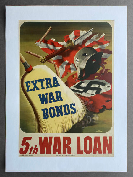 1944 Extra War Bonds 5th War Loan John Atherton WWII