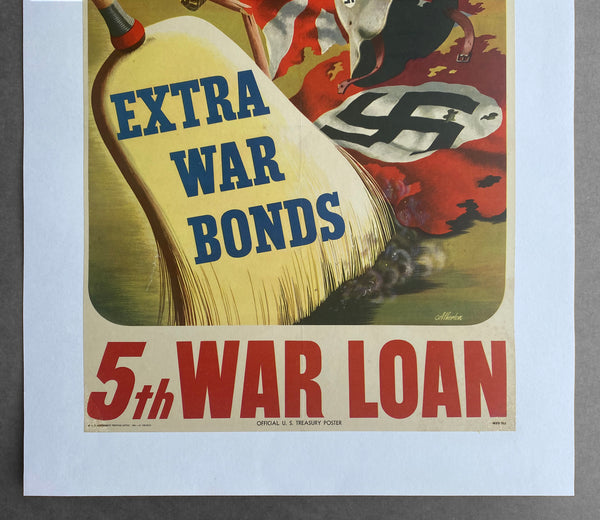 1944 Extra War Bonds 5th War Loan John Atherton WWII