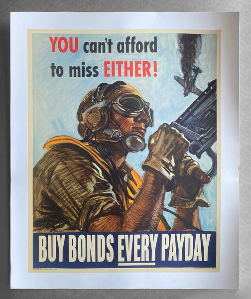 1944 YOU Can’t Afford To Miss Either! Buy Bonds Every Payday Martha Sawyers WWII