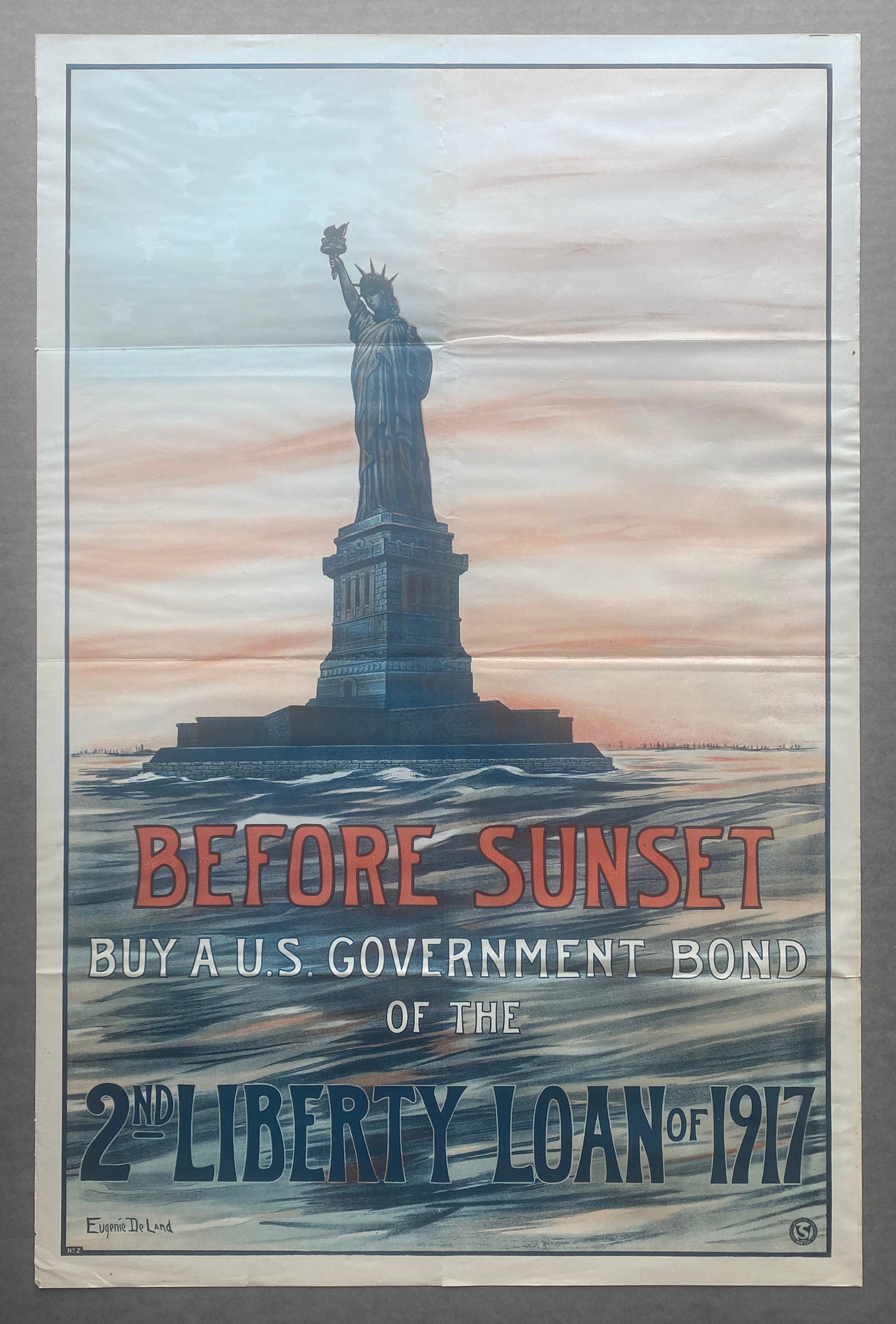 1917 Before Sunset Buy A US Government Bond 2nd Liberty Loan Eugenie DeLand