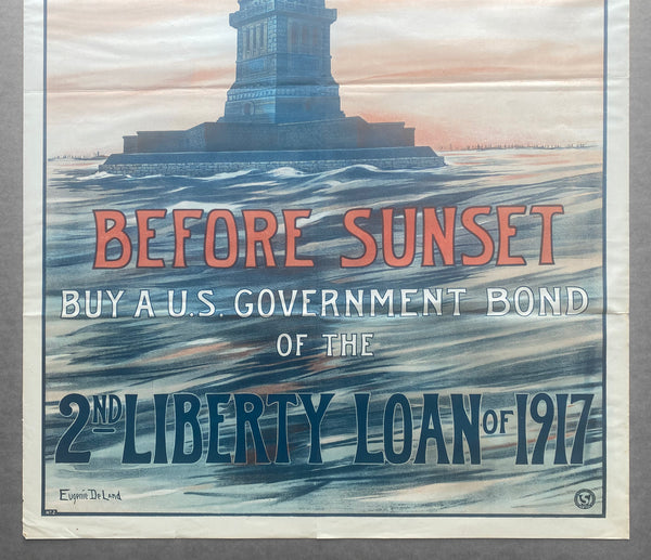 1917 Before Sunset Buy A US Government Bond 2nd Liberty Loan Eugenie DeLand