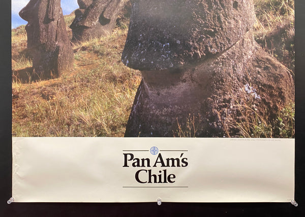 c.1979 Pan Am’s Chile Easter Island Moai Head Carvings Pan American Airlines