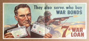 1945 They Also Serve Who Buy War Bonds 7th War Loan Phil Lyford