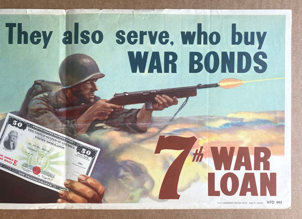 1945 They Also Serve Who Buy War Bonds 7th War Loan Phil Lyford