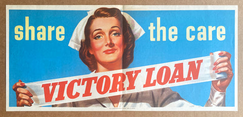 1945 Share The Care Victory Loan Nurse WWII