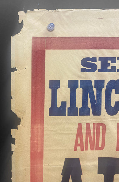1908 Lincoln Douglas Debates Semi-Centennial Celebration Poster Alton Illinois