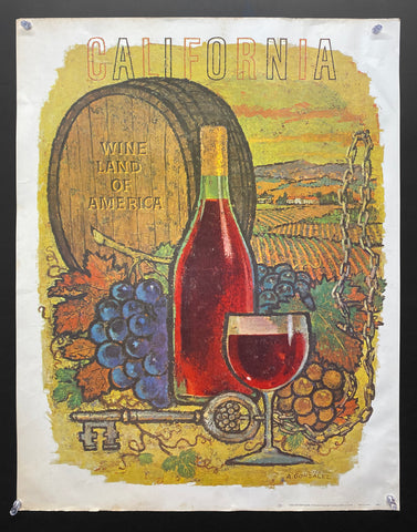 c.1965 California Wine Land of America Amado Gonzalez