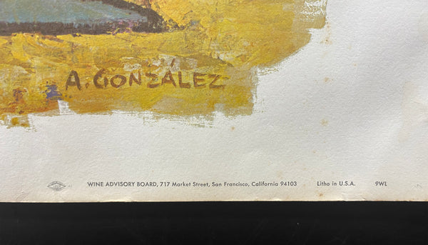 c.1965 California Wine Land of America Amado Gonzalez