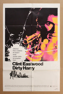 1971 Dirty Harry One Sheet Movie Poster Warner Bros. Clint Eastwood