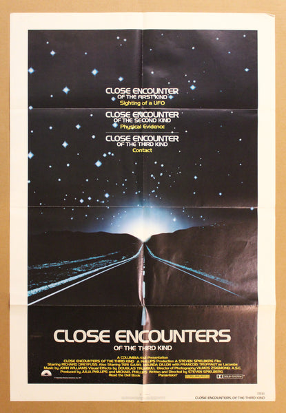1977 Close Encounters of the Third Kind One Sheet Movie Steven Spielberg