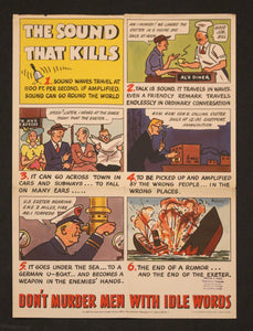 1942 The Sound That Kills Don’t Murder Men With Idle Words Eric Ericson WWII