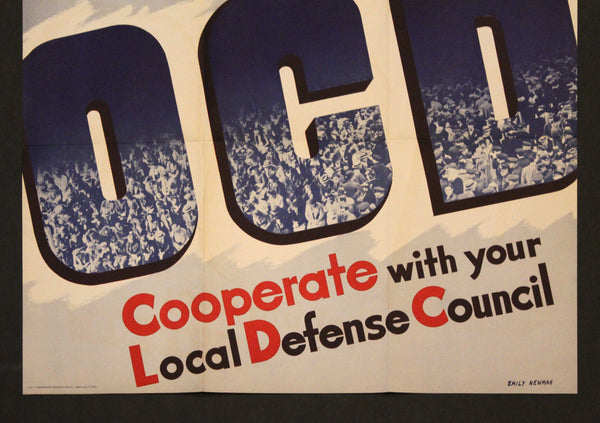 1942 Allies for a big job Cooperate with your Local Defense Council OCD Emily Newman WWII