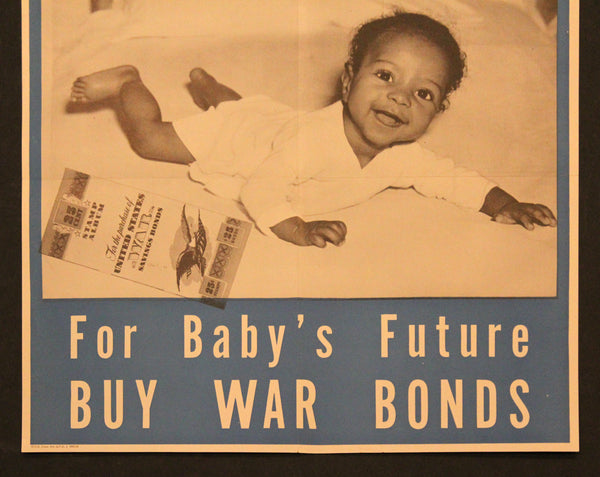 1944 For Baby’s Future Buy War Bonds African American Baby WWII