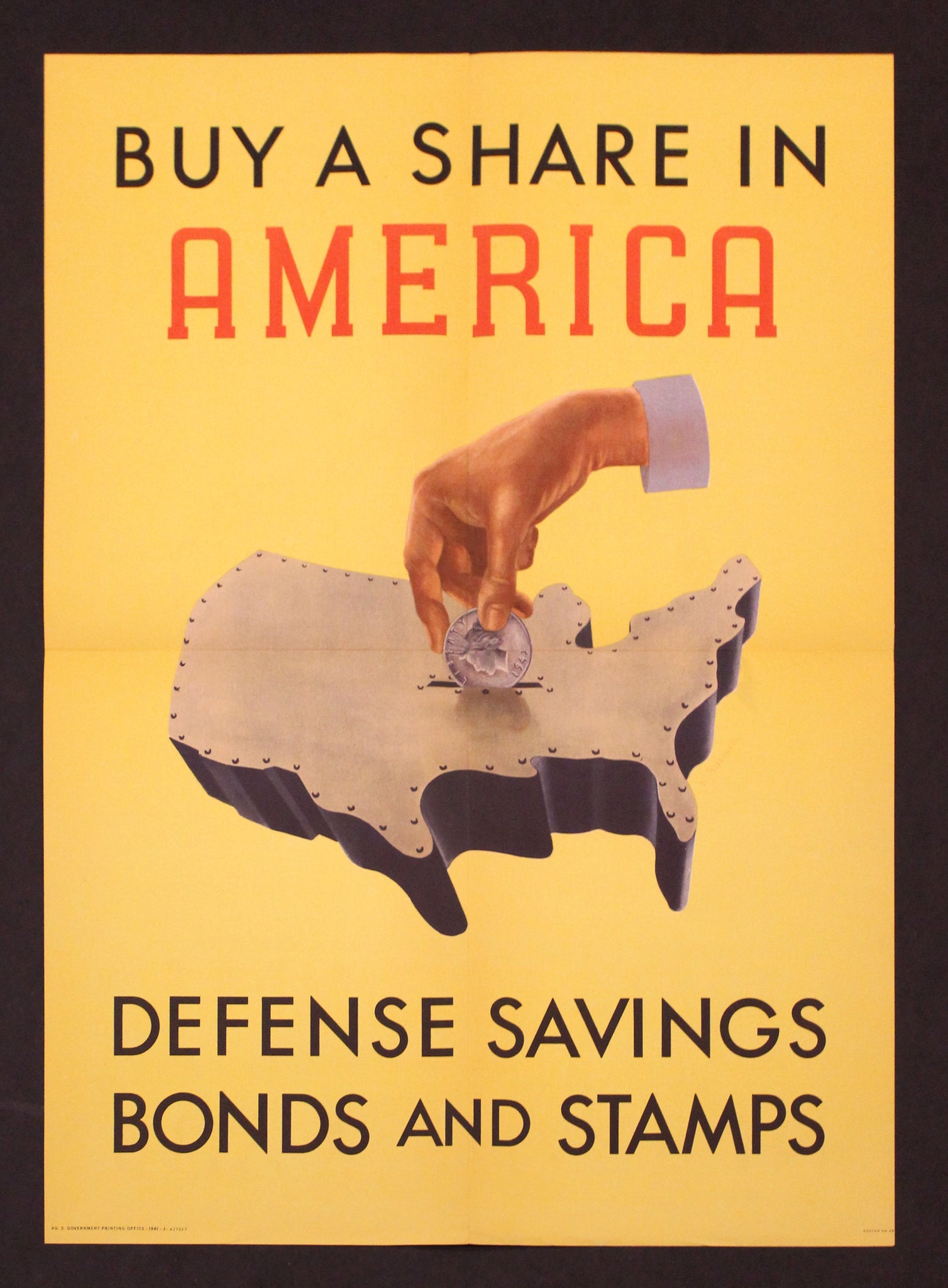 1941 Buy A Share In American Defense Savings Bonds and Stamps Henry Billings
