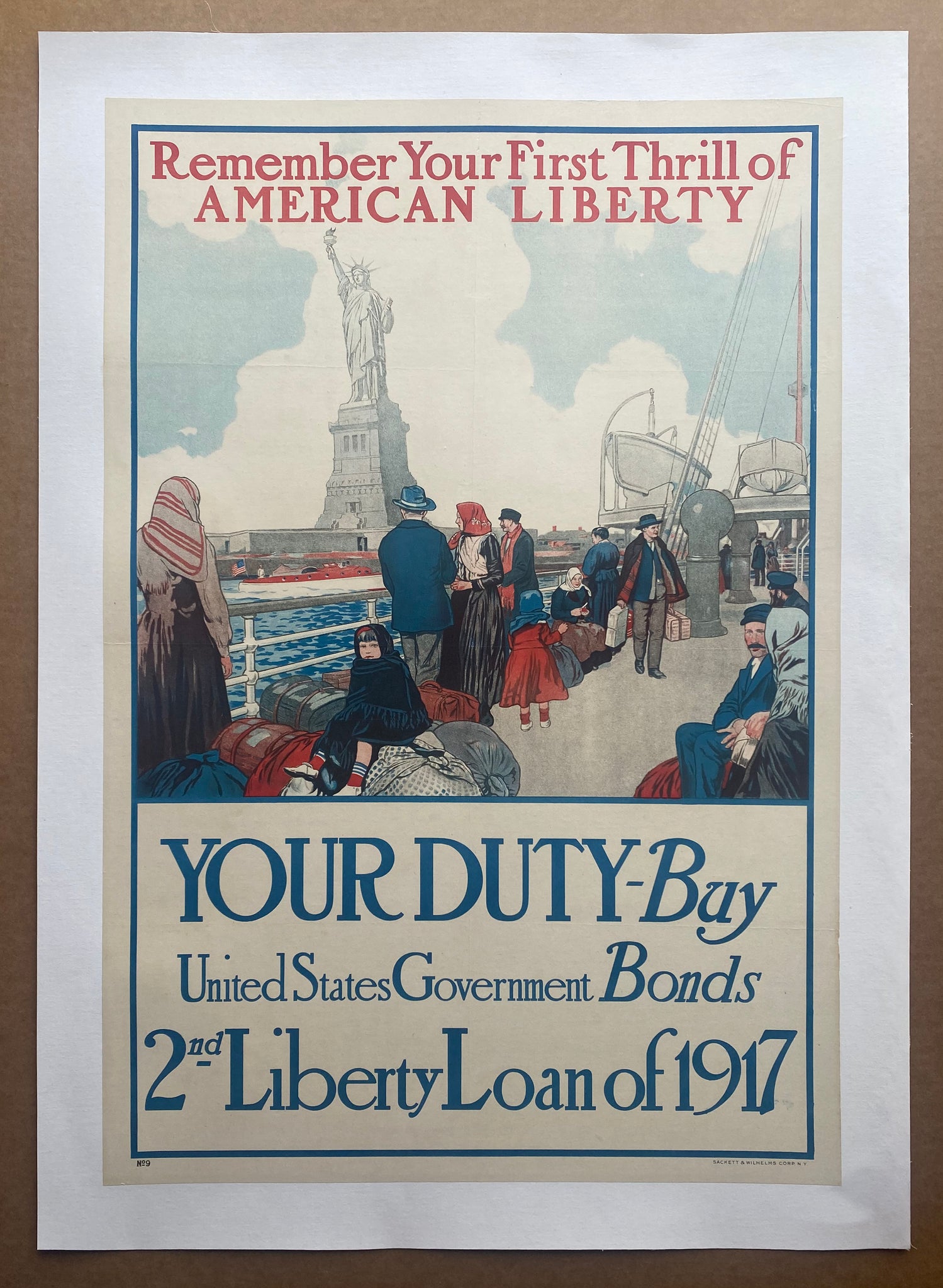 1917 Remember Your First Thrill of American Liberty 2nd Liberty Loan