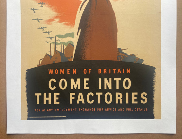 c.1941 Women of Britain Come Into The Factories by Philip ZEC WWII UK