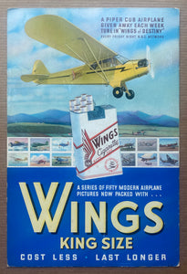 1940 Wings of Destiny Cigarette Co Piper Cub Airplane Cigarette Promo Standee Sign