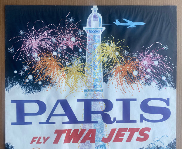1962 Paris Fly TWA Jets by David Klein Eiffel Tower