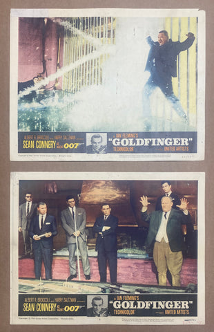 1964 Ian Fleming’s Goldfinger James Bond Lobby Card Group Sean Connery