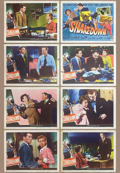 1950 Shakedown Lobby Card Full Set of 8 Universal International Film Noir