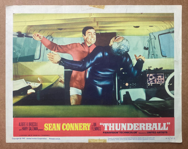 1965 Ian Fleming’s Thunderball James Bond Lobby Card Group Sean Connery