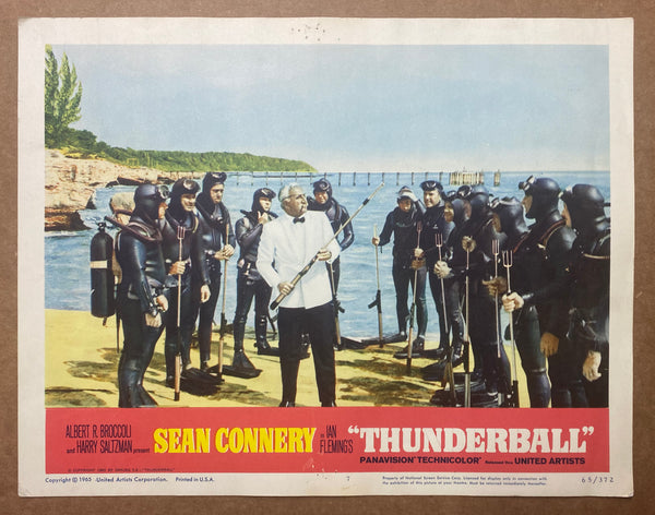 1965 Ian Fleming’s Thunderball James Bond Lobby Card Group Sean Connery