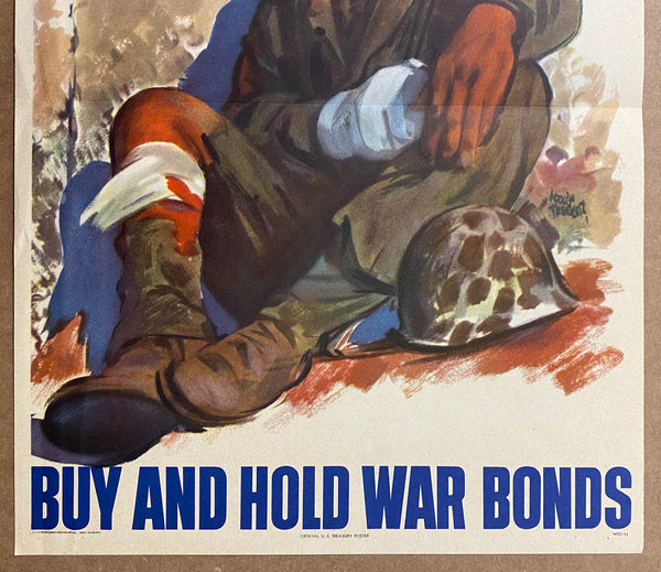 1945 Care Is Costly Buy And Hold War Bonds by Adolph Treidler WWII
