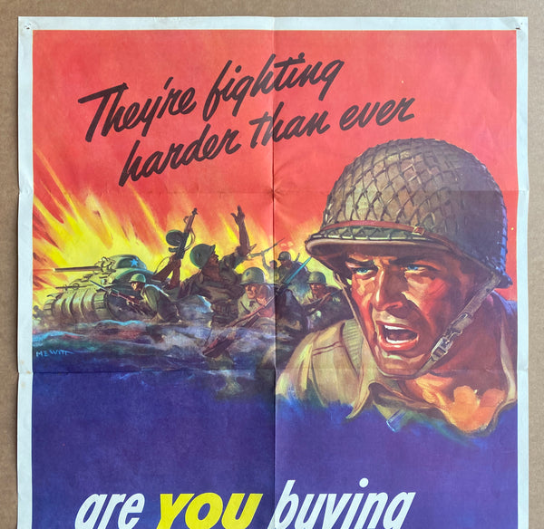 c.1943 They’re Fighting Harder Than Ever Are You Buying More War Bonds Hewitt