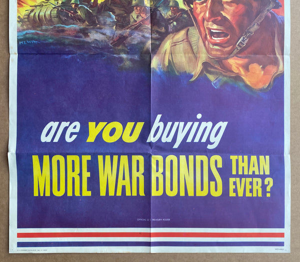 c.1943 They’re Fighting Harder Than Ever Are You Buying More War Bonds Hewitt