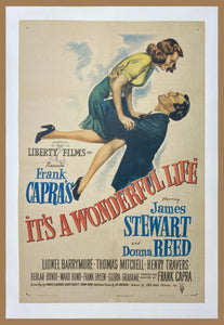 1946 It's a Wonderful Life One Sheet First American Release on Linen Christmas