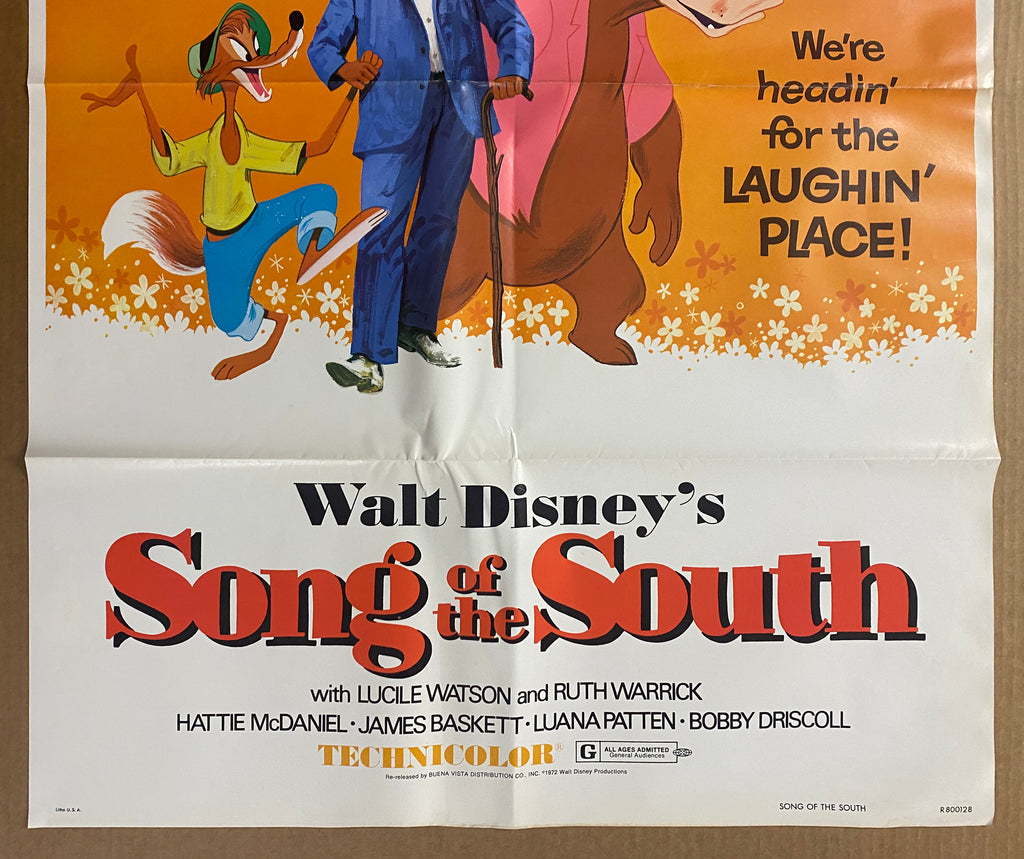 South One In R-1972 Walt Disney Song of the South One Sheet Movie – Golden Age Posters