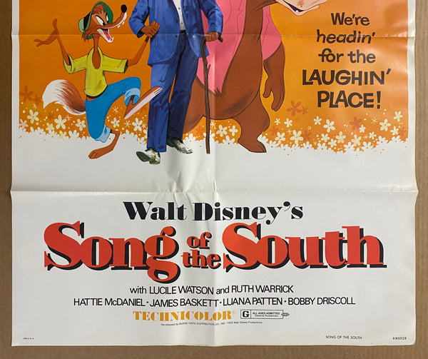 R-1972 Walt Disney Song of the South One Sheet Movie