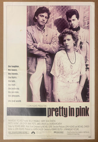 1986 Pretty In Pink One Sheet Movie Molly Ringwald John Hughes
