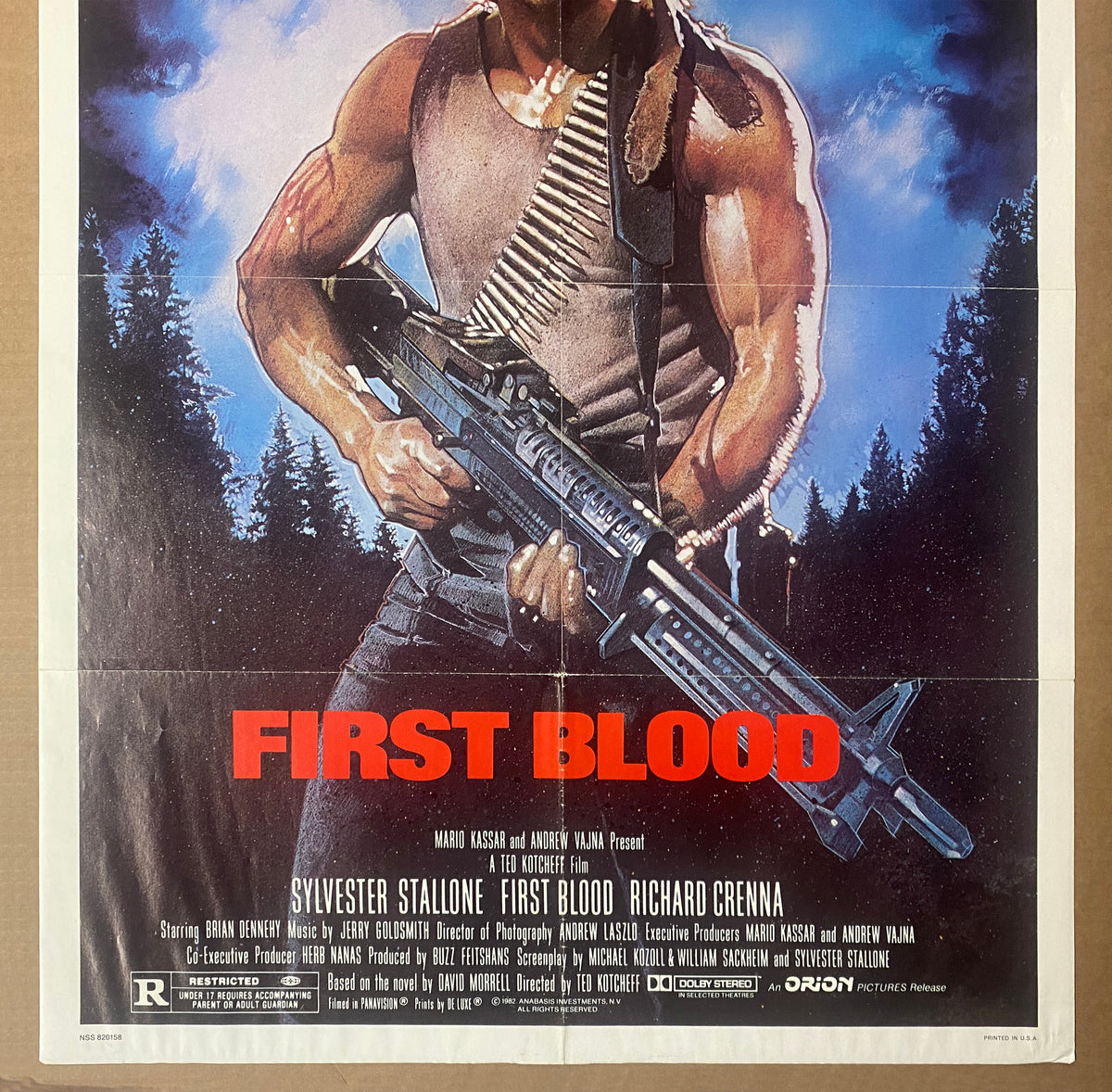 1982 First Blood One Sheet Movie Poster Rambo Sylvester Stallone ...