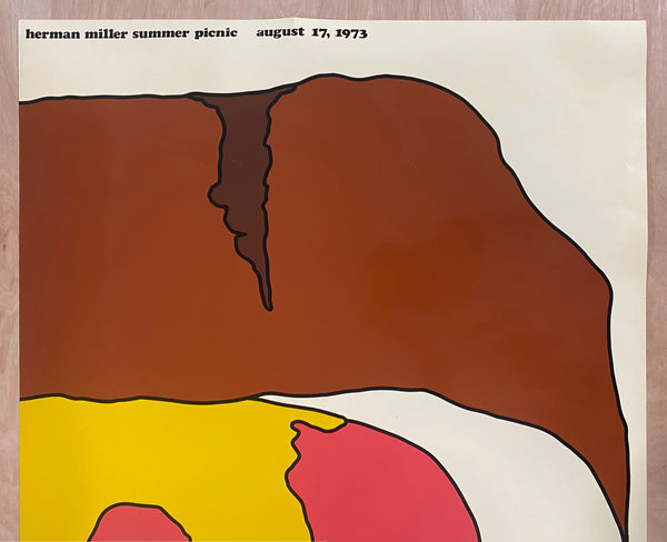 1973 Herman Miller Summer Picnic by Steve Frykholm Hot Dog Pop Art