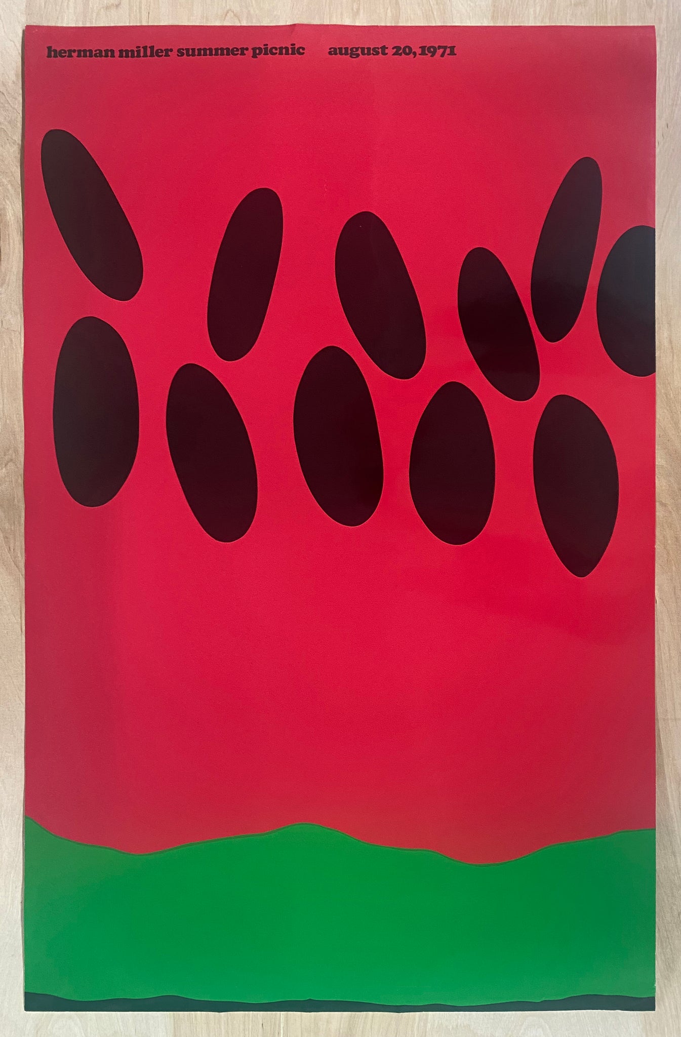 1971 Herman Miller Summer Picnic by Steve Frykholm Watermelon Pop Art