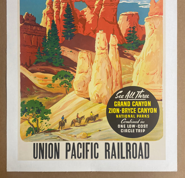 c.1935 This Summer Visit Bryce Canyon National Park Utah Union Pacific Railroad