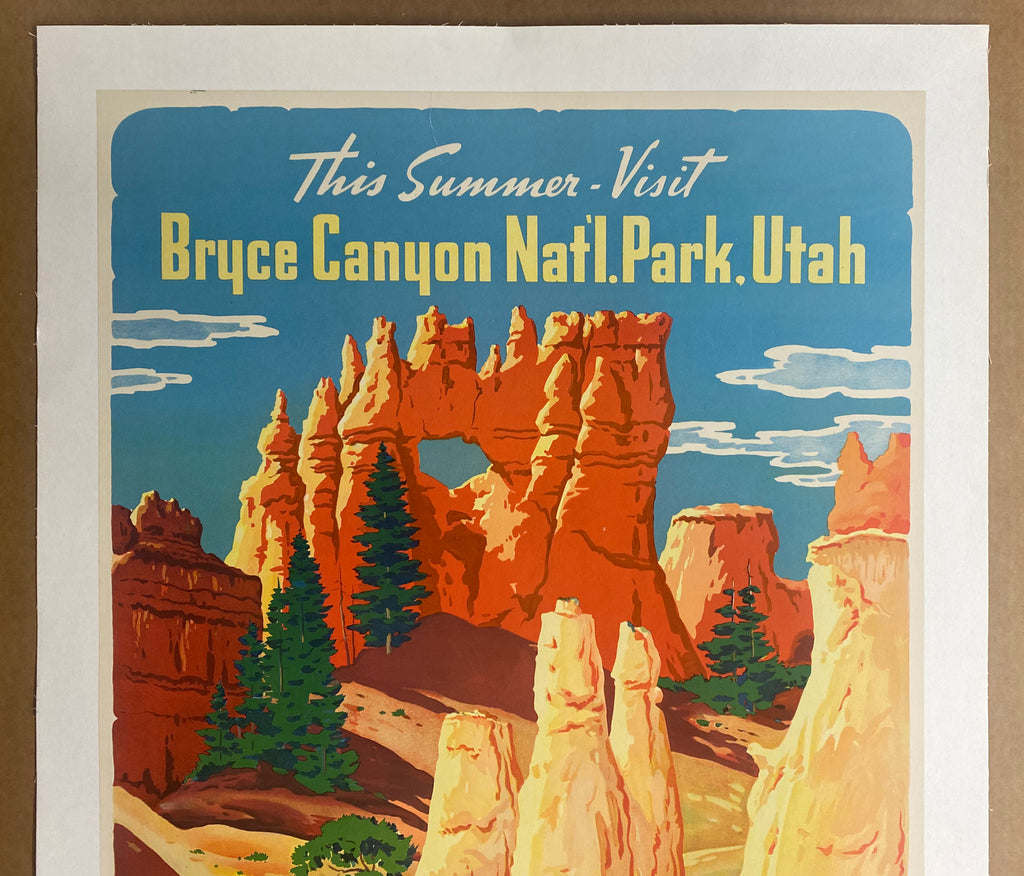 Bryce Canyon National Park Utah - Poster Vintage 30x45 Cm Sur Toile Pour Décoration Murale