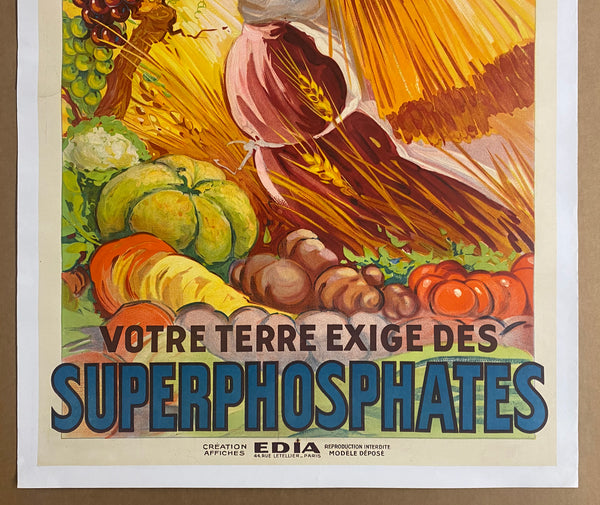 c.1930s Votre Terre Exige Des Superphosphates Fertilizer Robert Danilo